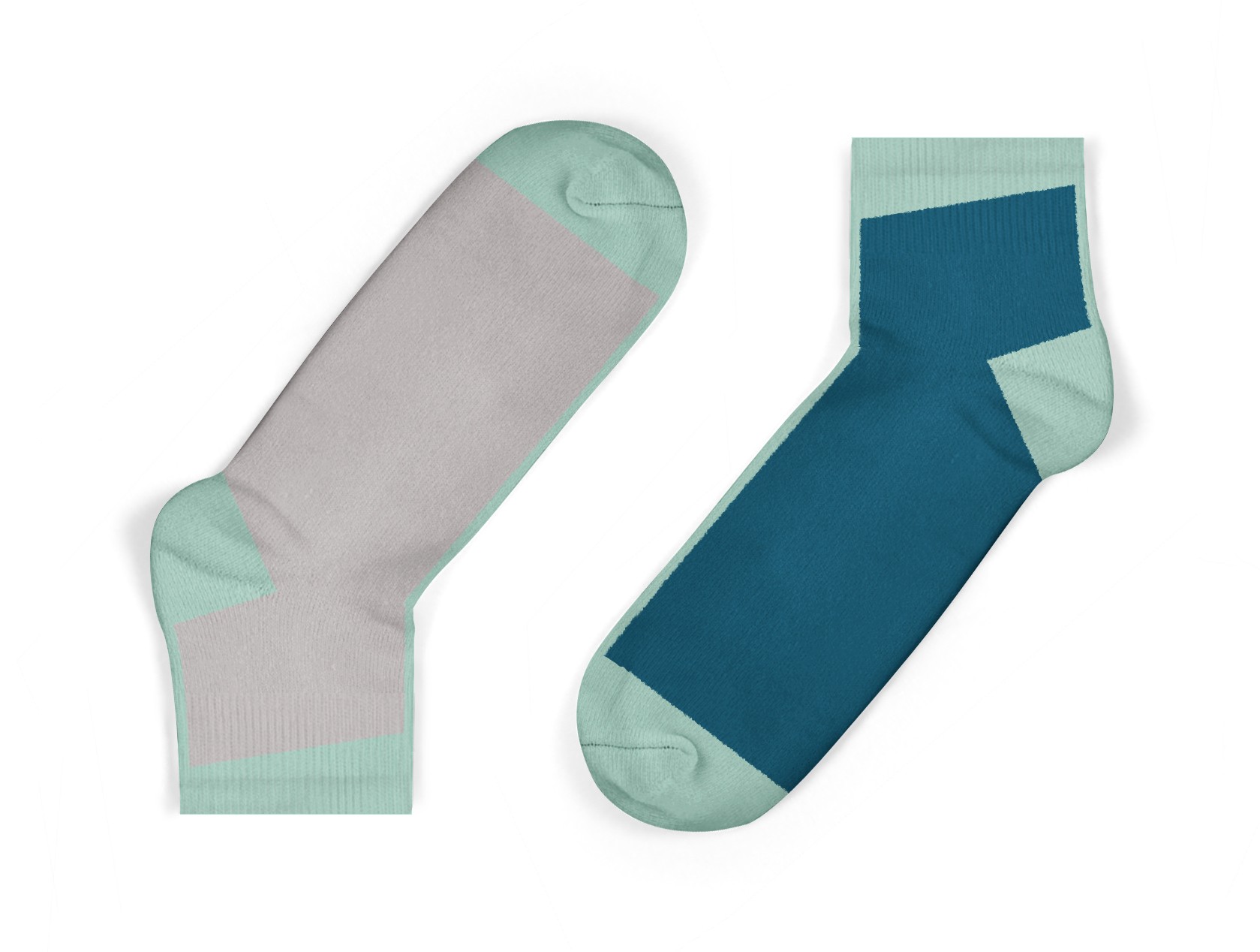 kids contrast ankle socks in blue