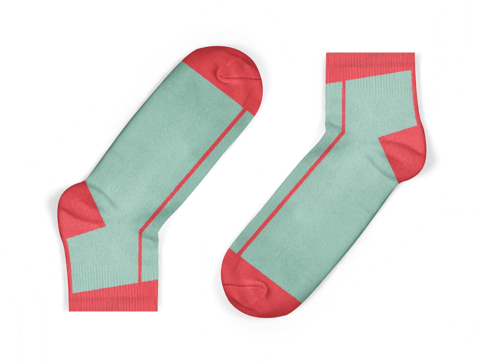 coral stripe kids socks 