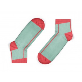 CORAL STRIPE ANKLE SOCKS