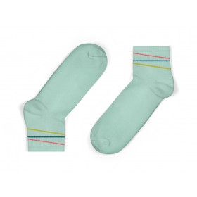 MINT MULTI-COLOURED DIAGONAL STRIPES ANKLE SOCKS